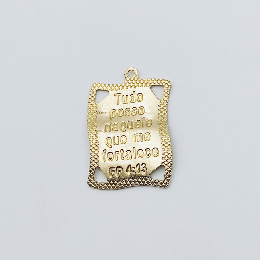 Scroll Plate Wavy - "Tudo posso naquele que me fortalece"