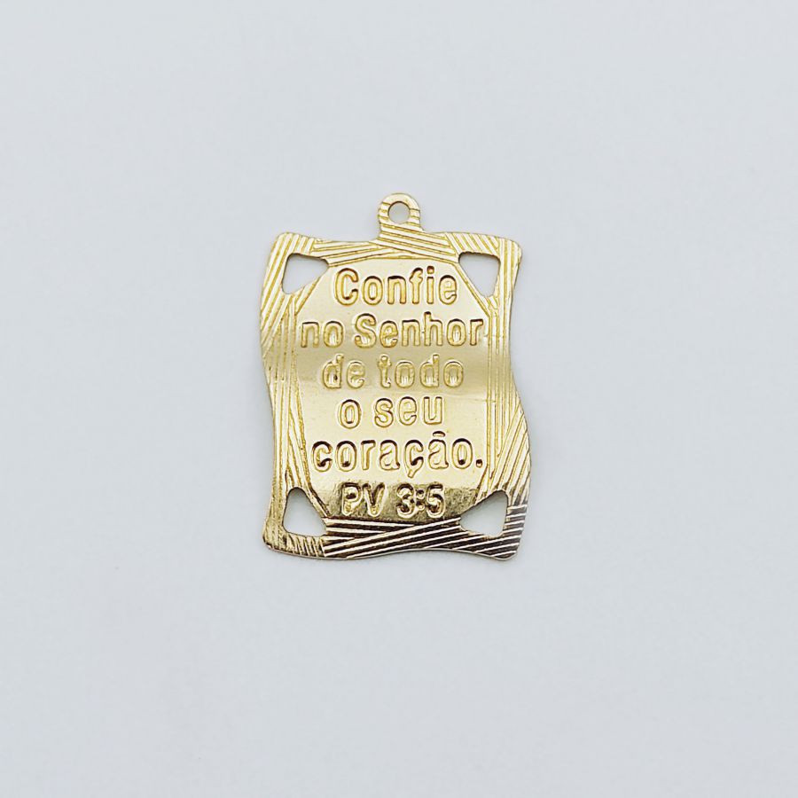 Scroll Plate Wavy - "Confie no Senhor de todo o seu coração"