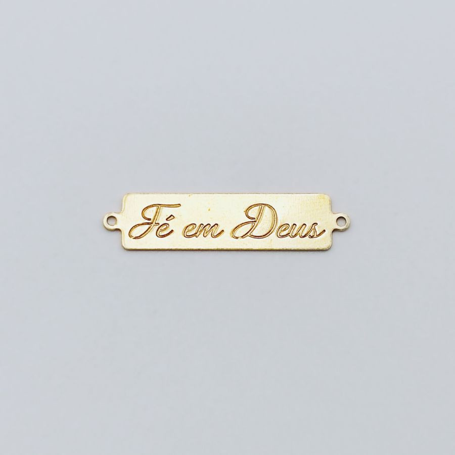 Plate "Fé em Deus" / 2 Jump Rings – Image 2