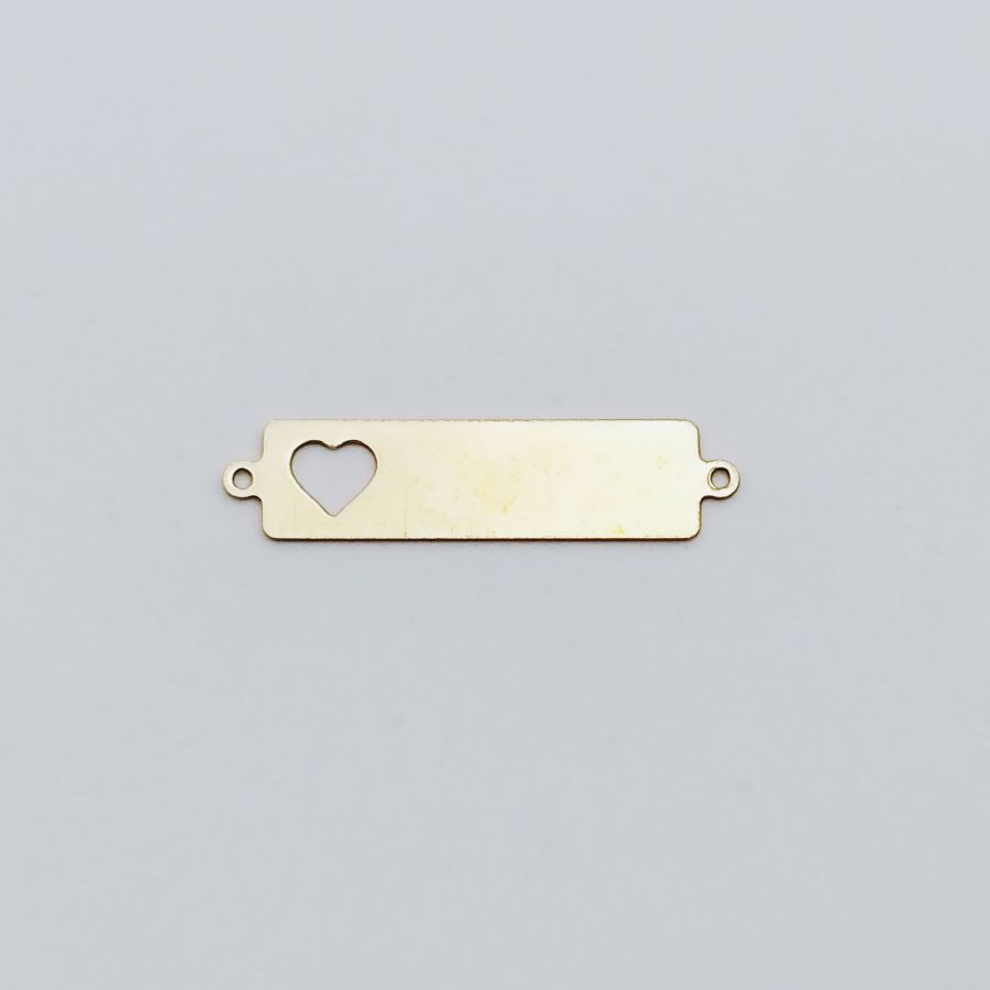 Plate 7 x 25 heart / 2 Jump Rings – Image 2