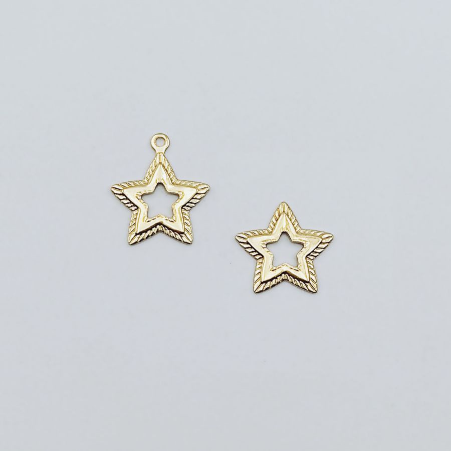 Star with Designs 13mm Openwork - Image 2