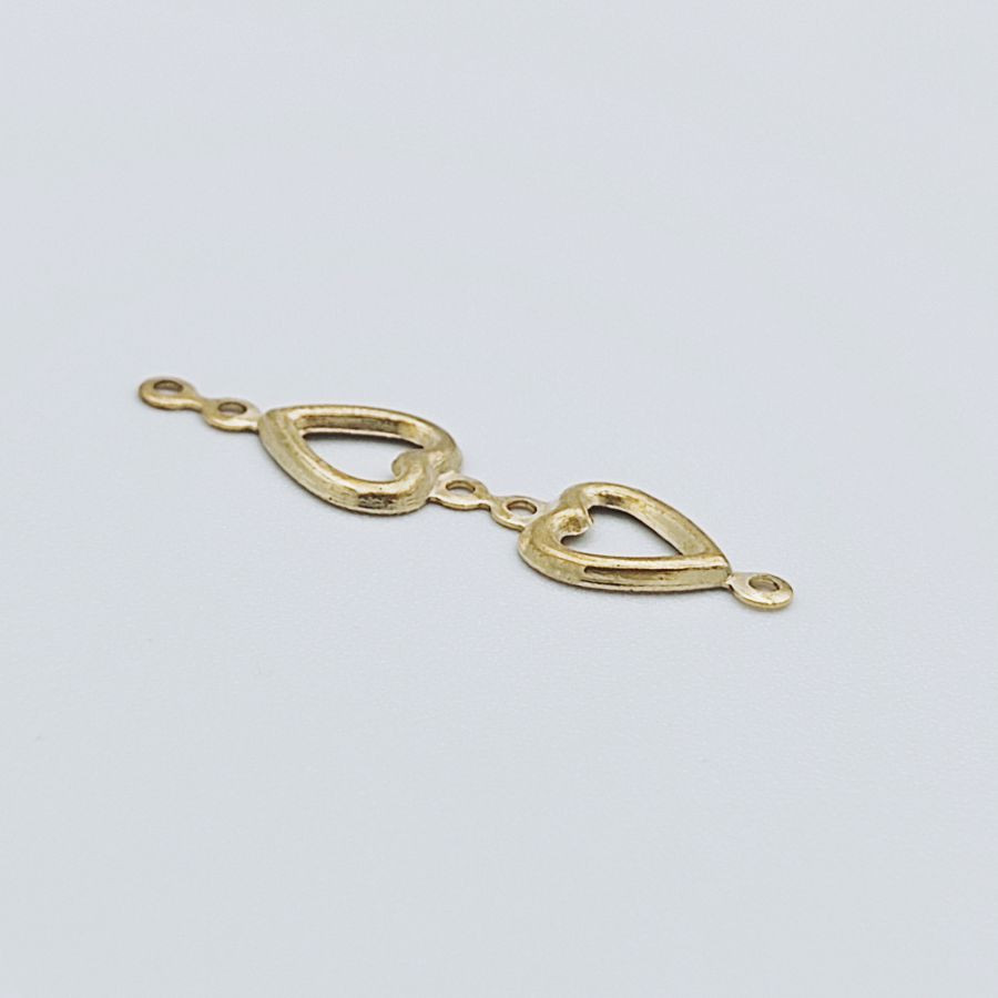 Stone Setting Rim Heart Openwork /2 Jump Rings - Image 2