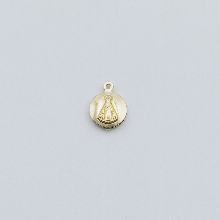Medal Round Small Our Lady Aparecida - Piece Double - Already Folded