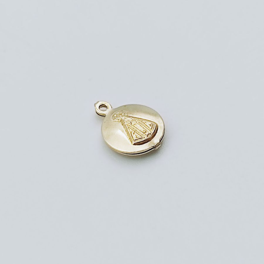 Medal Round Small Our Lady Aparecida - Piece Double - Already Folded - Image 2