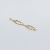 Stone Setting Baguette Rectangular Mini Openwork 5x2,5mm /2 Jump Rings
