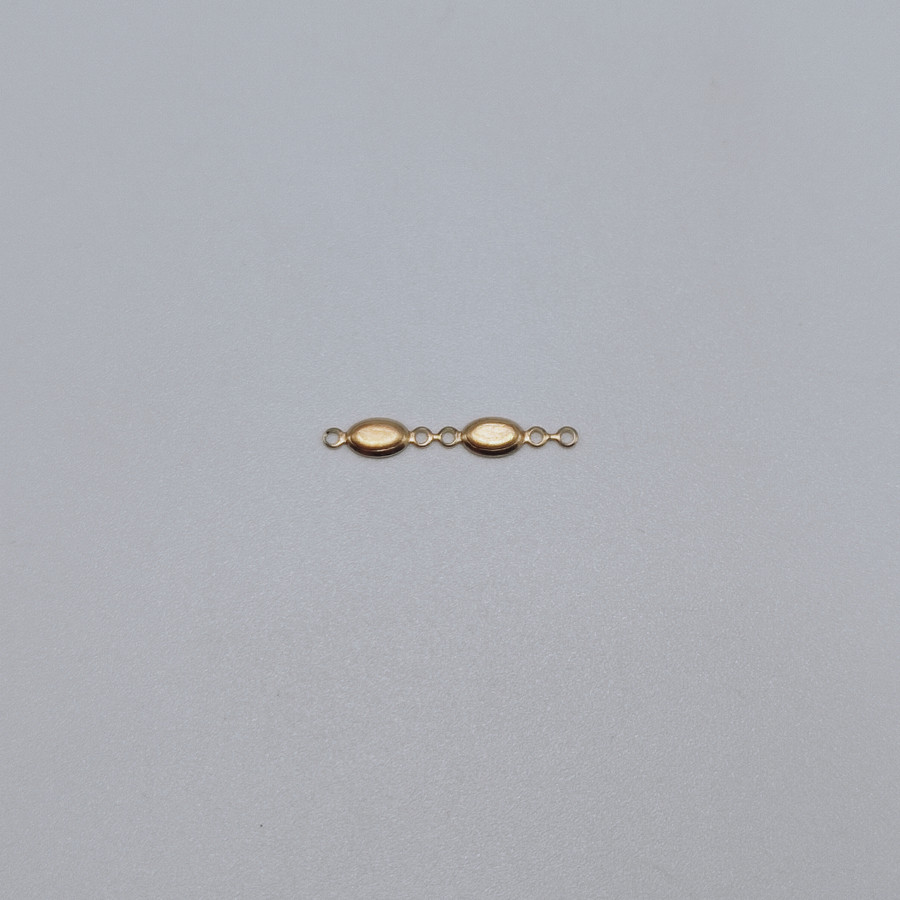 Stone Setting Oval Mini Solid / 2 Jump Rings