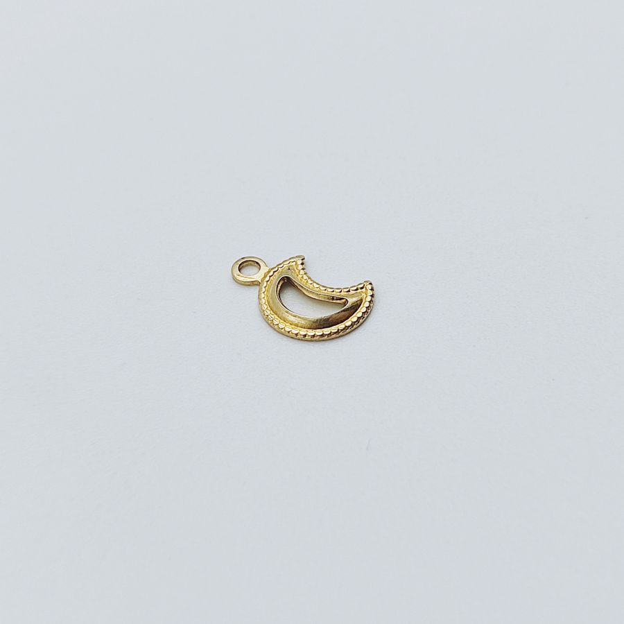 Half Moon 11mm Stamped Openwork - Image 2