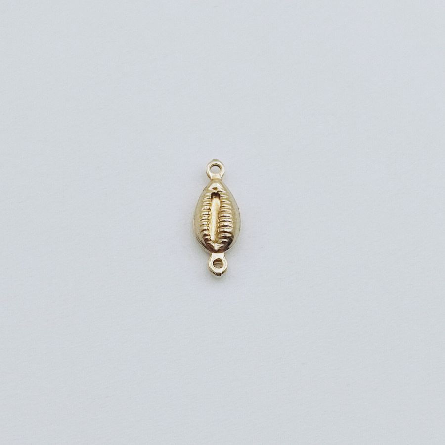 Cowrie Shell Mini 1 Jump Ring - Piece Double Sold Closed – Image 2