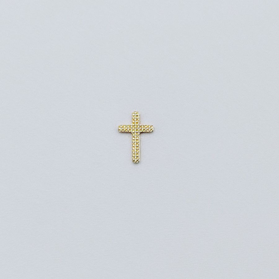Cross 9x6mm Crackled