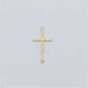 Cross 11x17mm Crackled - 2 Jump Rings