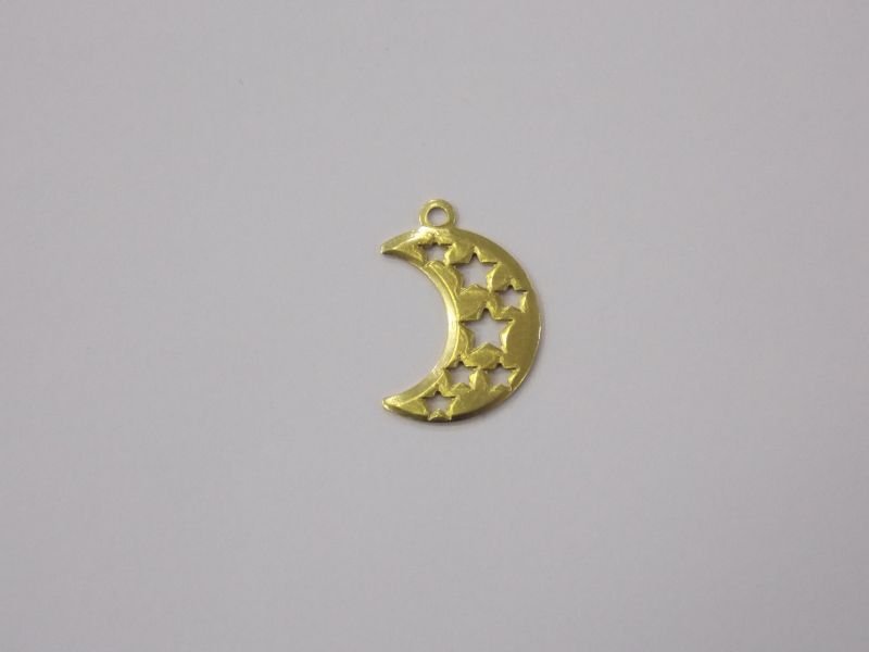 Moon 15mm with Stars Openwork with Bail- Left Side