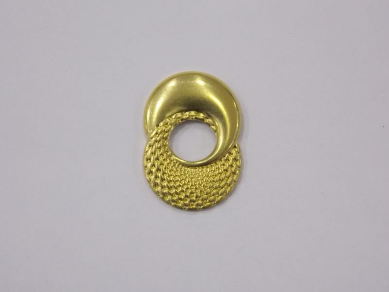 2 Round 14x20mm Middle Openwork 1 Plain 1 Stamped without Bail