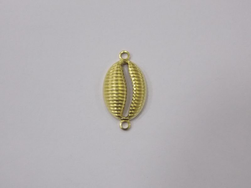 Cowrie Shell 13x9mm Details of Wave with 1 Bail Top 1 Bottom