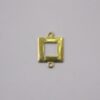 Square 9mm Solid Openwork with 1 Bail Top 1 Bail Bottom