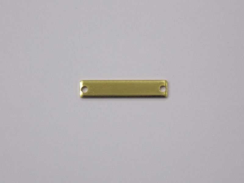 Plate Plain 20x4mm with 2 Holes for Bracelet