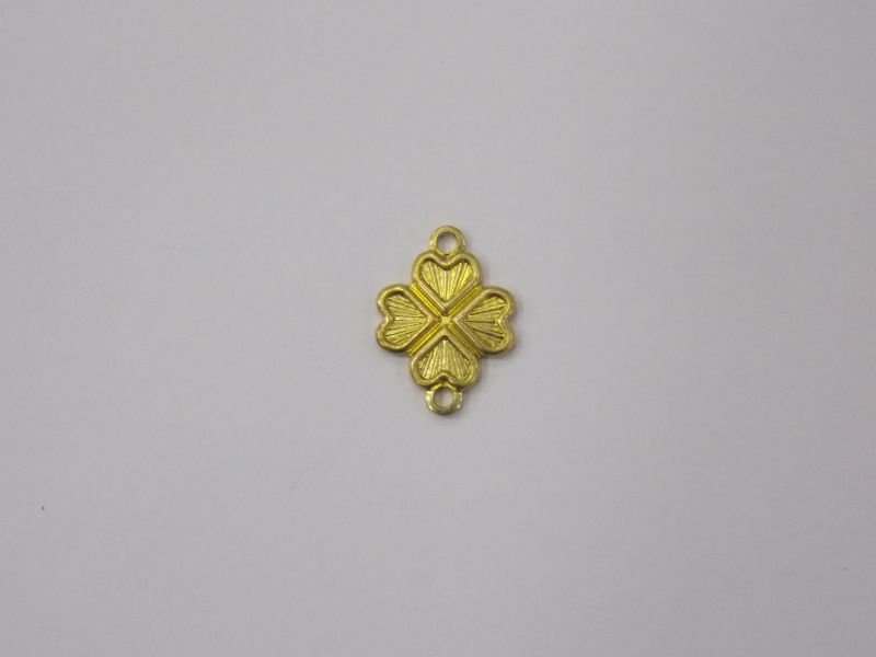 Clover Heart 9mm for Resin with 2 Bail for Bracelet
