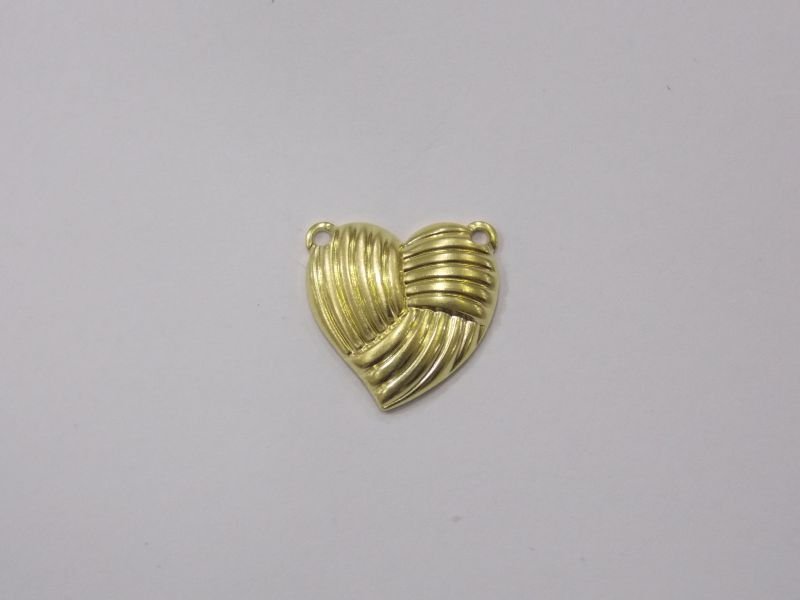 Heart 12mm Wave Inverted with 2 Bail for Choker
