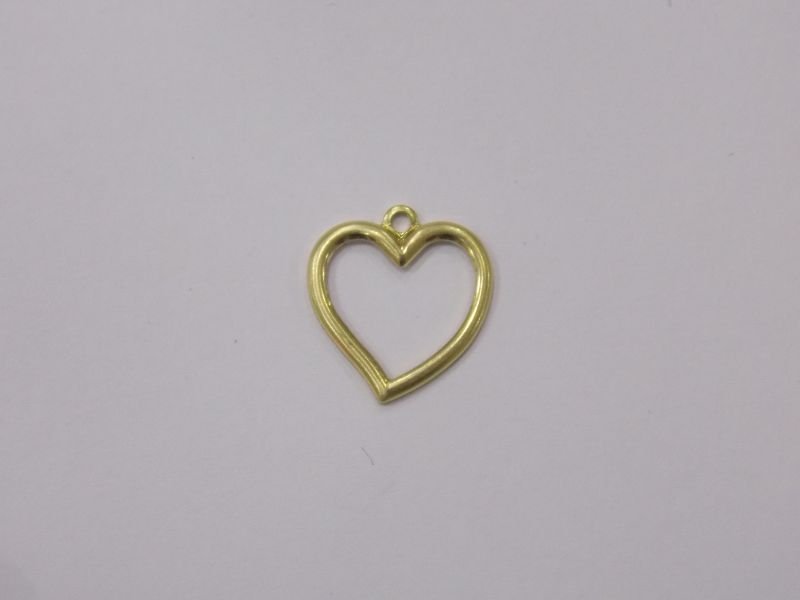 Heart 12mm Stamped Openwork with Bail(side Mixed)