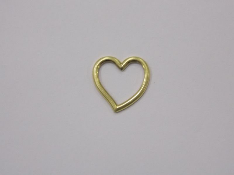 Heart 12mm Stamped Openwork without Bail (left)