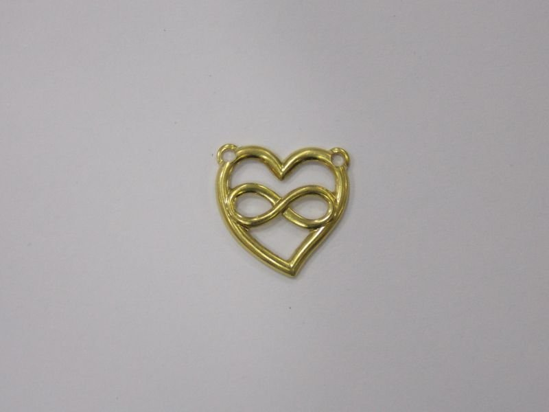 Heart 12mm Openwork with Infinity with 2 Bail for Choker
