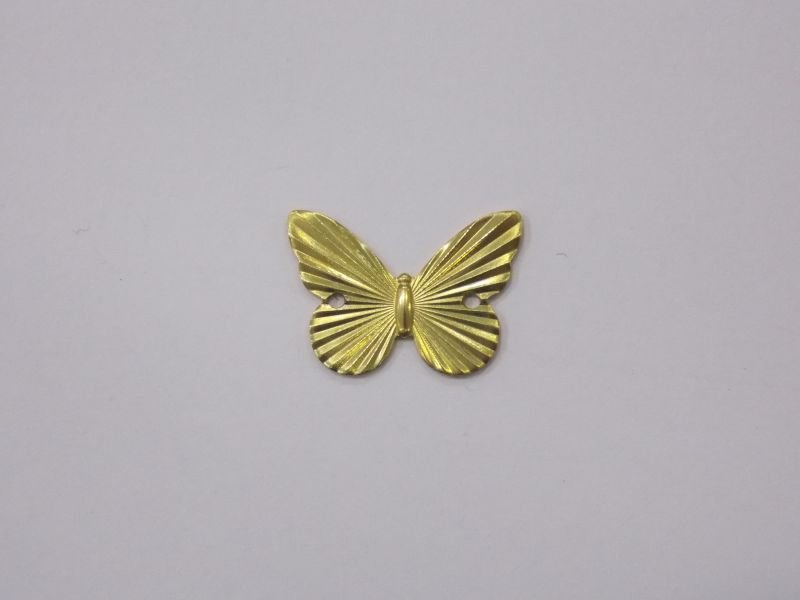 Butterfly 10x15mm Diamond-cut with 2 Hole for Bracelet
