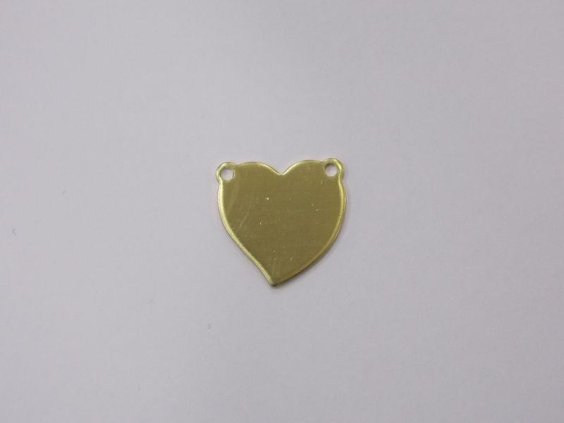 Heart 12mm Plain with 2 Bail for Choker