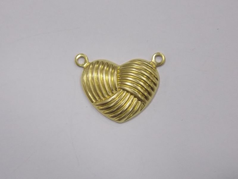 Heart 16x13mm with Wave Inverted with 2 Bail Top