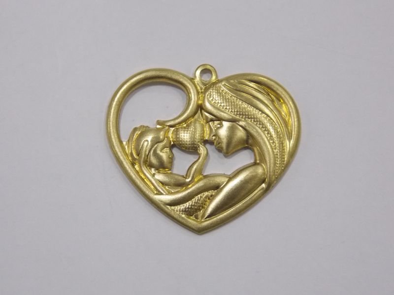 Heart Openwork 20x23mm "mãe Filho" with 1 Bail