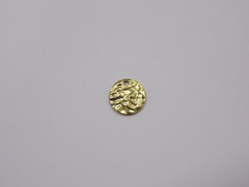 Round 8,5mm Hammered with 1 Hole