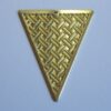 Triangle 31x26mm Texture Crossed with 1 Hole Top