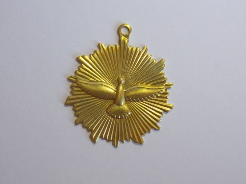 Holy Spirit 24mm with Back Diamond-cut with Bail
