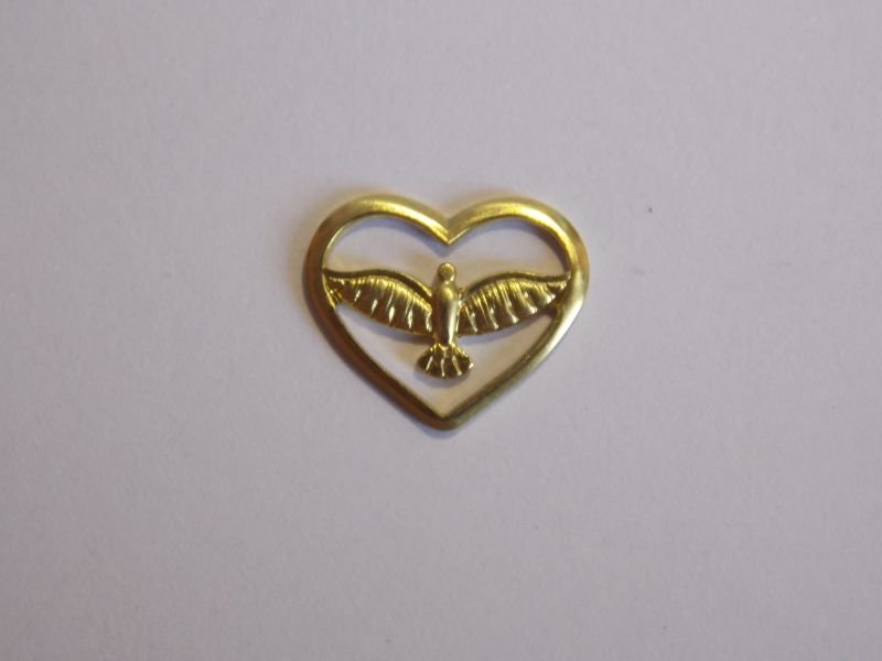 Heart 12mm Openwork with Spirit Saint without Bail