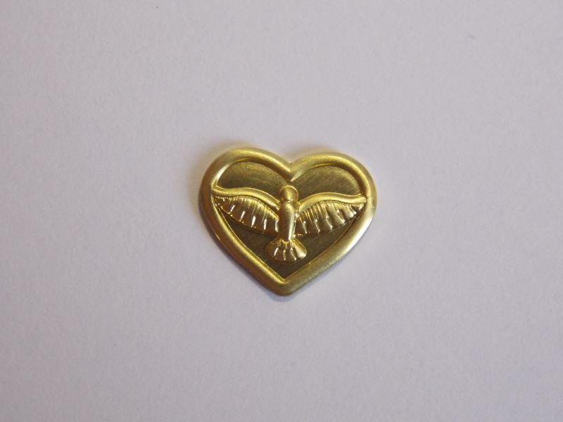 Heart 12mm Solid with Spirit Saint without Bail