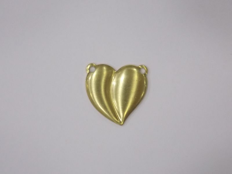 Heart 12mm 2 Halves with 2 Bail for Choker