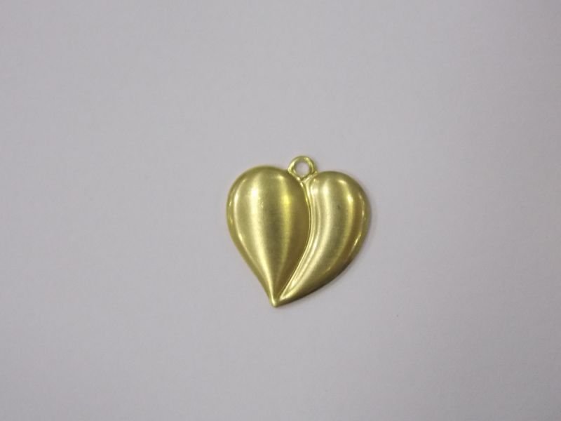Heart 12mm 2 Halves with Bail (side Mixed)