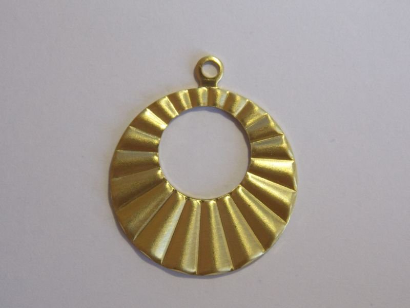 Mandala Diamond-cut Wide 20mm with Bail without Hole Bottom