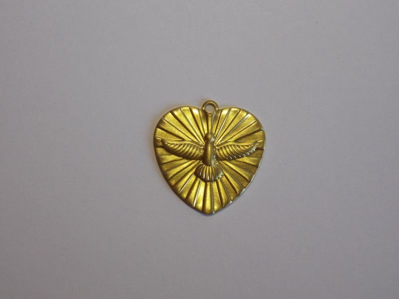 Heart 17mm with Spirit Saint Diamond-cut with 1 Bail