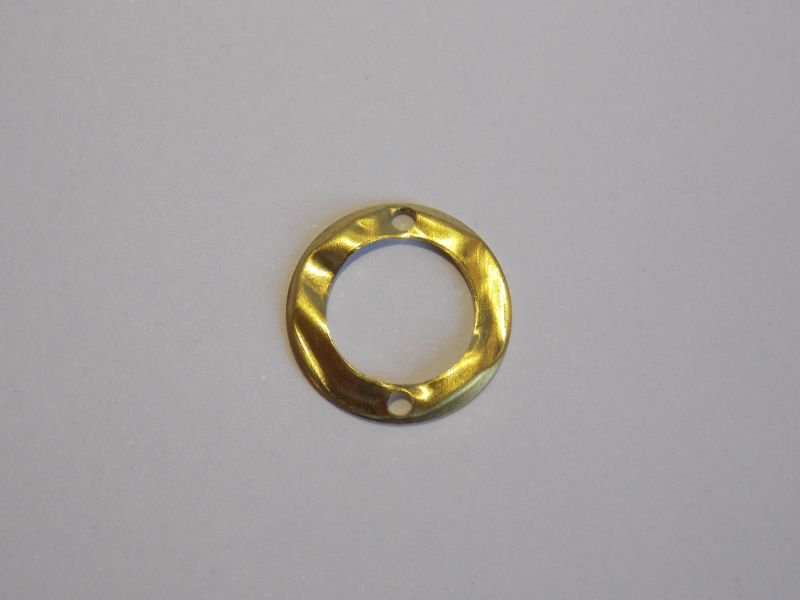Round 13mm Openwork Texture Organic with 2 Hole Side
