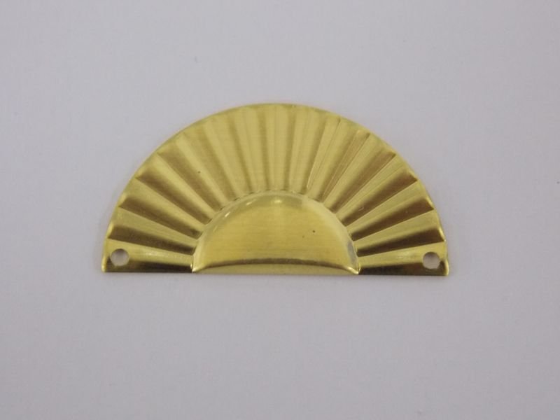 Fan 12x25mm Diamond-cut Center Plain with 2 Hole Top Choker