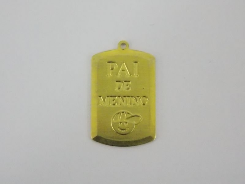 Scapular Rounded 20x13mm Father of Boy with 1 Bail