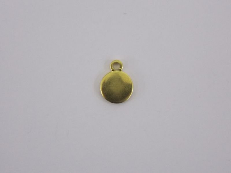 Round 6mm Plain with 2 Sides with Bail