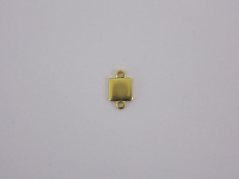 Square 5mm Plain with 2 Sides with Bail Top 1 Bottom