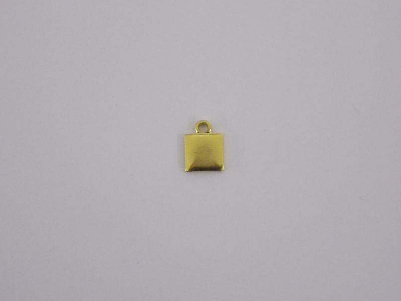 Square 5mm Plain with 2 Sides with Bail