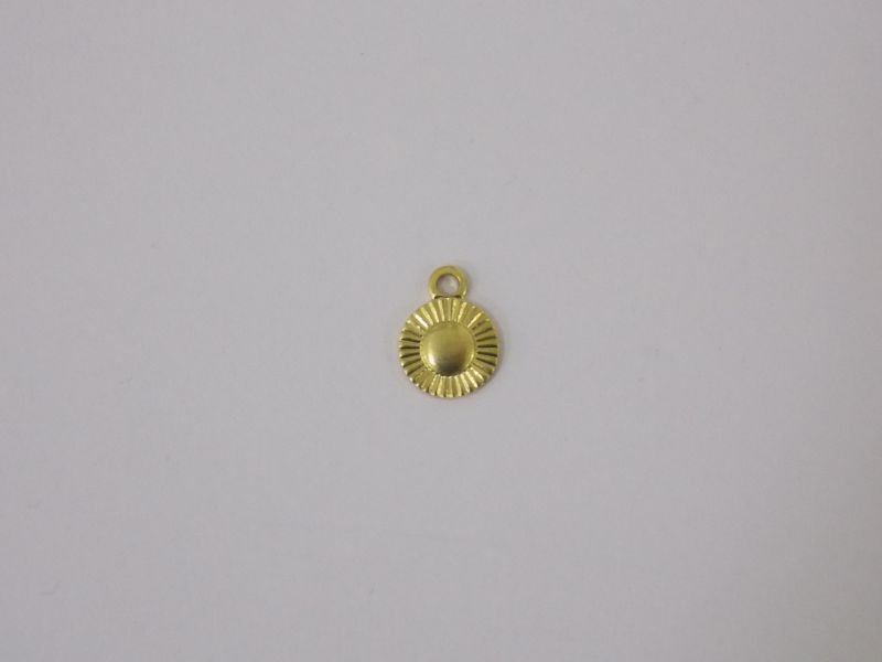 Round 6mm Button Diamond-cut with Bail