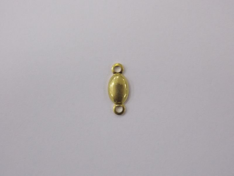 Oval 6x4mm Plain with Bail Top 1 Bottom