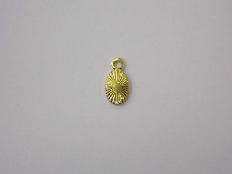 Oval 6x4mm Diamond-cut Solid with Bail
