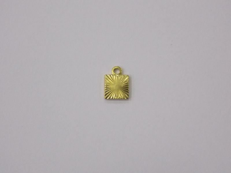 Square 5mm Diamond-cut with Bail