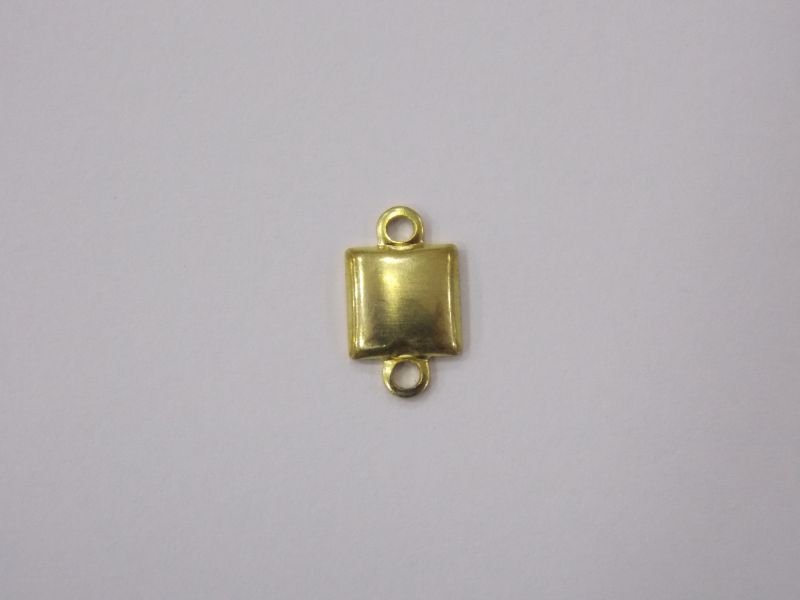 Square 5mm Plain with Bail Top 1 Bottom
