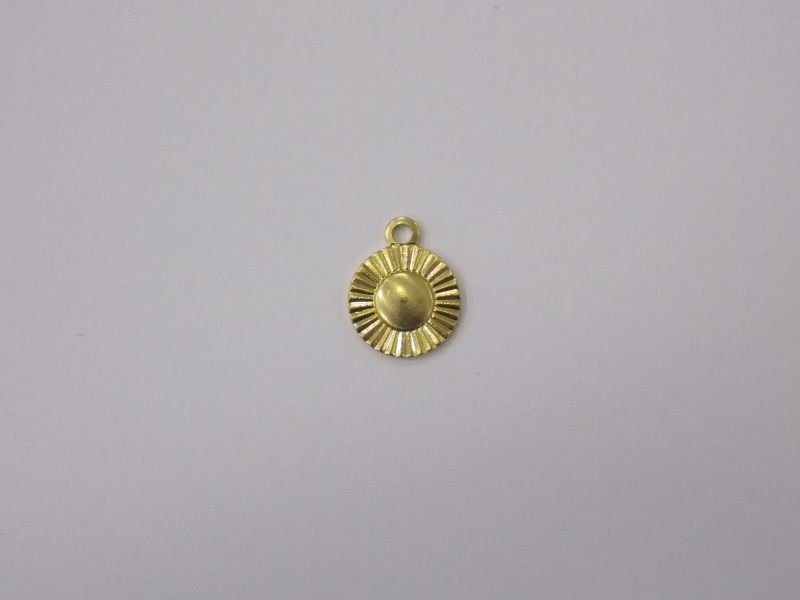 Round 7,5mm Button Diamond-cut with Bail