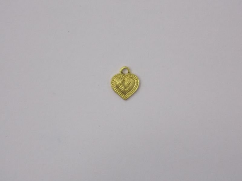 Heart 6mm Braided Edge Small Ball with 1 Bail